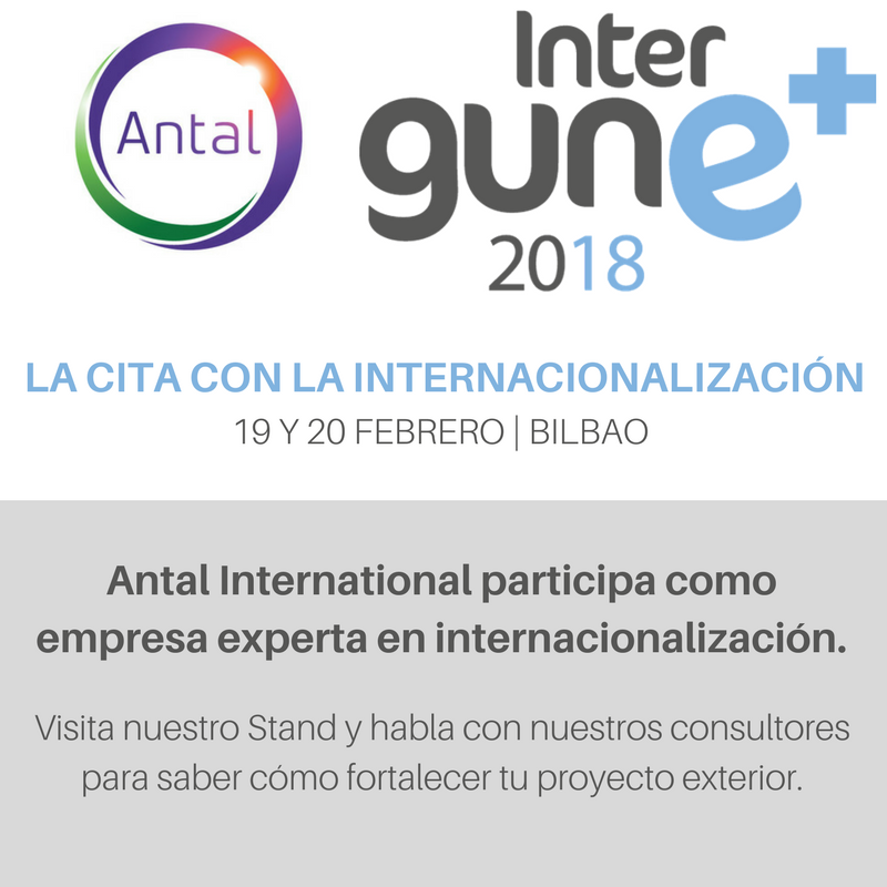 AntalSpain's tweet photo. La semana que viene estaremos en #Intergune . No te pierdas la cita con la #internacionalización y visita nuestro stand. Nuestros consultores expertos te pueden ayudar con el talento internacional que necesitas.

#Intergune2018 #AntalSpain #InternationalRecruiting https://t.co/oOUjokvMVZ