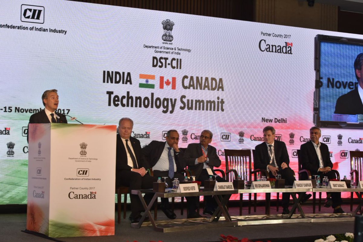 CanadainIndia's tweet photo. #TrudeauinIndia: @CanadianPM will participate in business round-tables & discuss trade/investment w. business leaders. DYK? In 2017, Canada was a partner country at signature events incl. #TechSummit2017, @VibrantGujarat, @Municipalika, @FICCIFRAMES, #DigitalIndiaSummit, @IFFIGoa https://t.co/T5RnQtfU0k