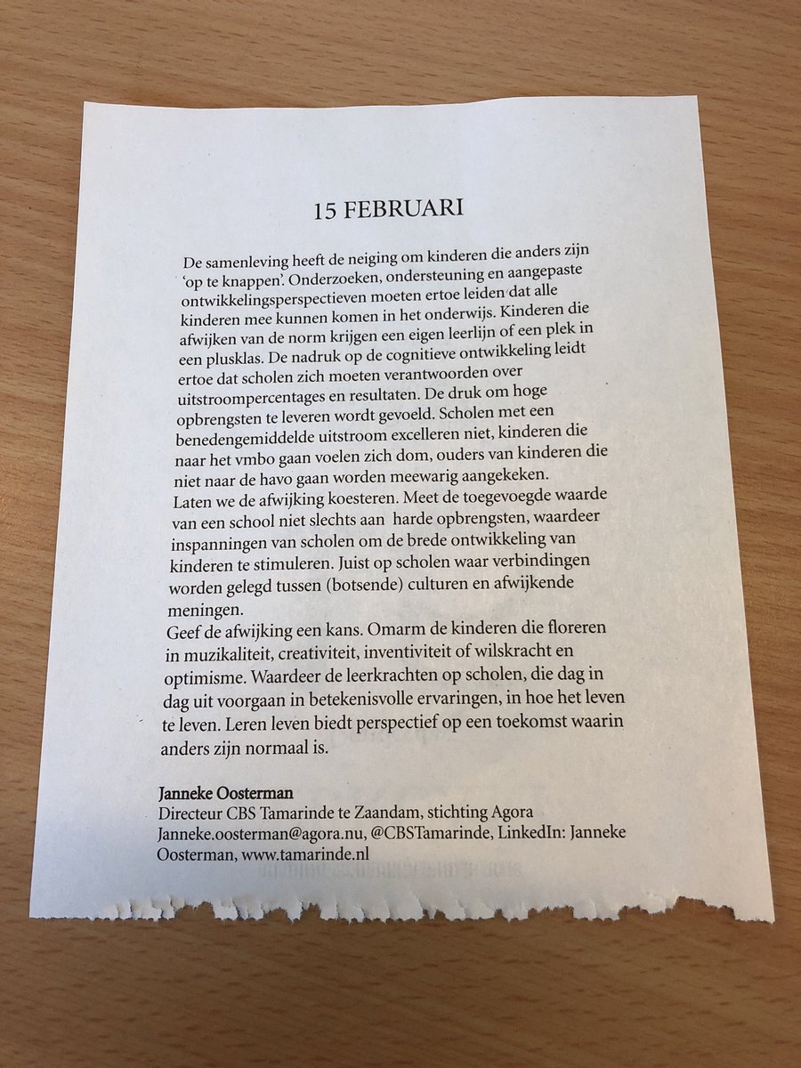 jrnsince1989's tweet photo. Stof tot nadenken..... ‘In elke afwijking schuilt vernieuwing.’  Jitske Kramer #onderwijs #vernieuw #verander #po https://t.co/tu4tW8Xi4L