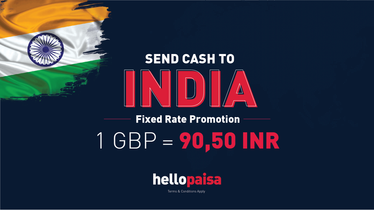 hellopaisaUK's tweet photo. Send cash to India, Bangladesh, Kenya, Ghana and Nigeria at a FIXED RATE. This offer is available for ONE DAY ONLY, so visit https://t.co/vqA9Nz5WXB  to send cash NOW. https://t.co/0ZESQj16lS