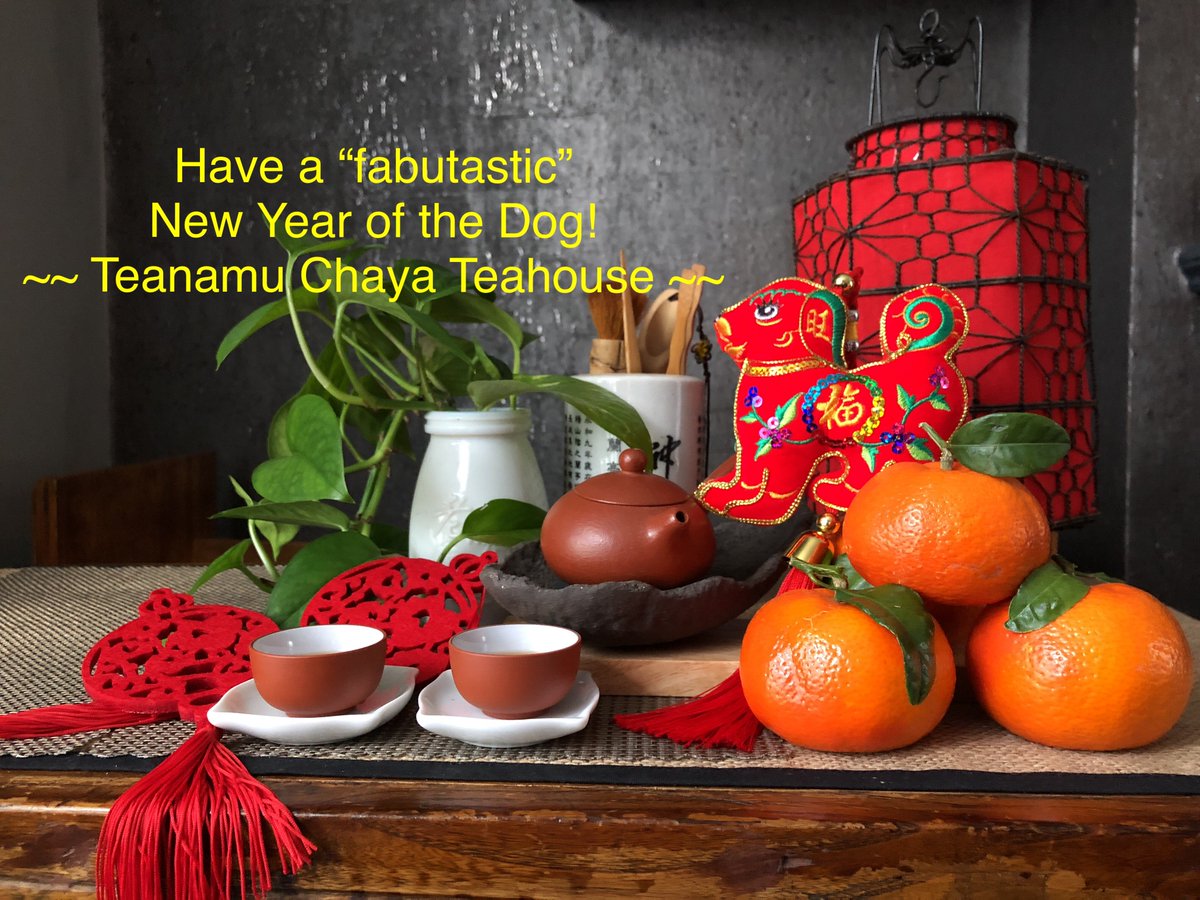 teanamu's tweet photo. On the first day of the Lunar New Year, we wish everyone health, peace, “prosperiTEA” and a “fabutastic” New Year of the Dog! https://t.co/pAzzQOQBPJ