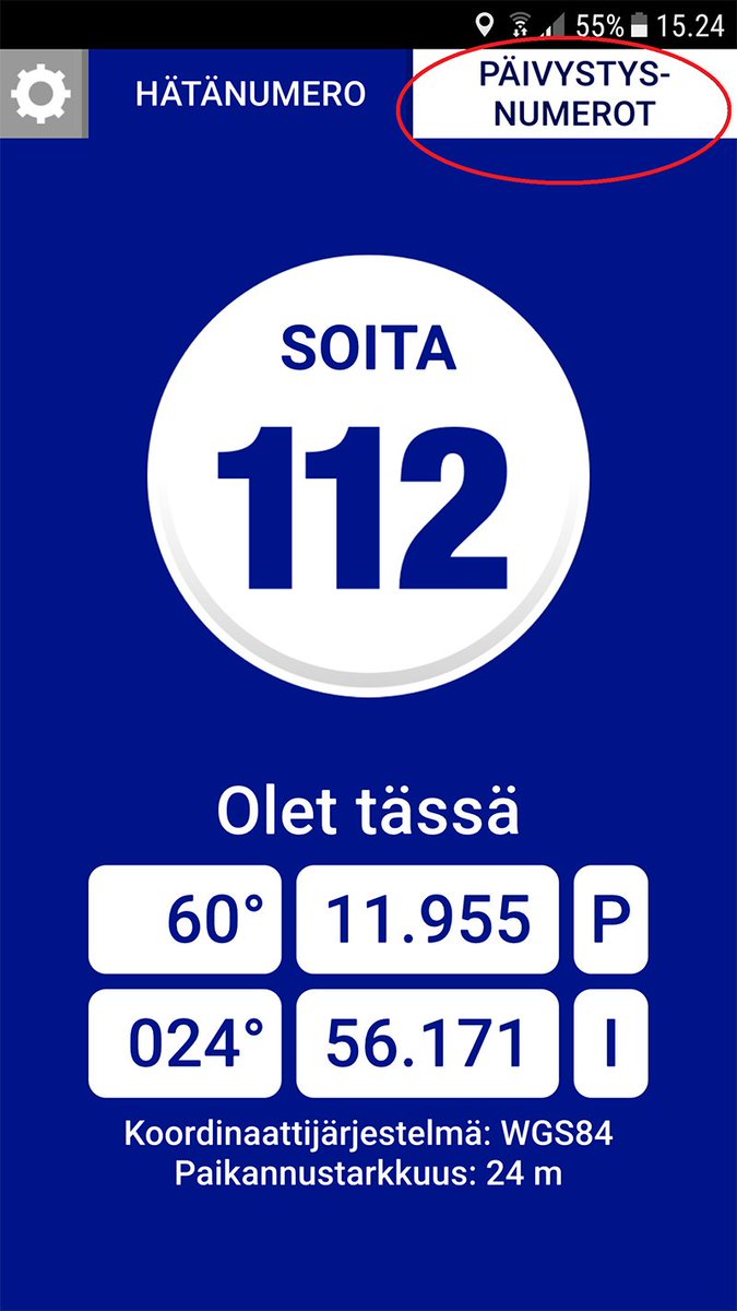 vaylafi's tweet photo. Liikenneviraston Tienkäyttäjän linjalle voi nyt soittaa #112Suomi -sovelluksen kautta! Hätäpuhelujen paikantamiseen kehitetty sovellus laajenee turvallisuustoimijoiden yhteiseksi palvelukokonaisuudeksi. https://t.co/KQRtJ1xJH5 https://t.co/ikf2qKlxhH