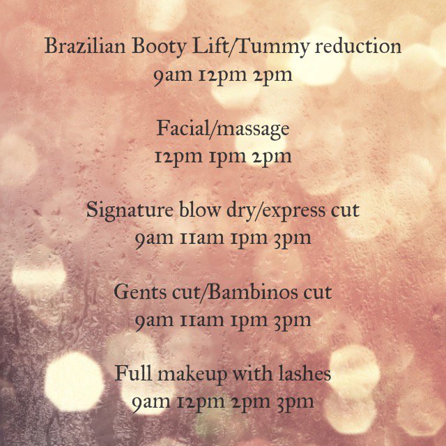 PerrieeSpa's tweet photo. ✨Today’s availability✨ please call 01619437908 to book your Friday appointments ✨ https://t.co/3ZT7WWNWt1