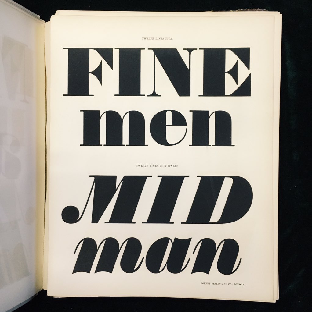 GinaSerret's tweet image. A la @BiblioCatalunya també vam veure mostres angleses (1838 i 1856) de tipus de plom enormes per a titulars i especímens espanyols amb vinyetes i ornamentacions com el 'surtido manos negras y manos blancas' de Richard Gans (1905?)☝🏿

#displaytype #specimen #printingtypes #type