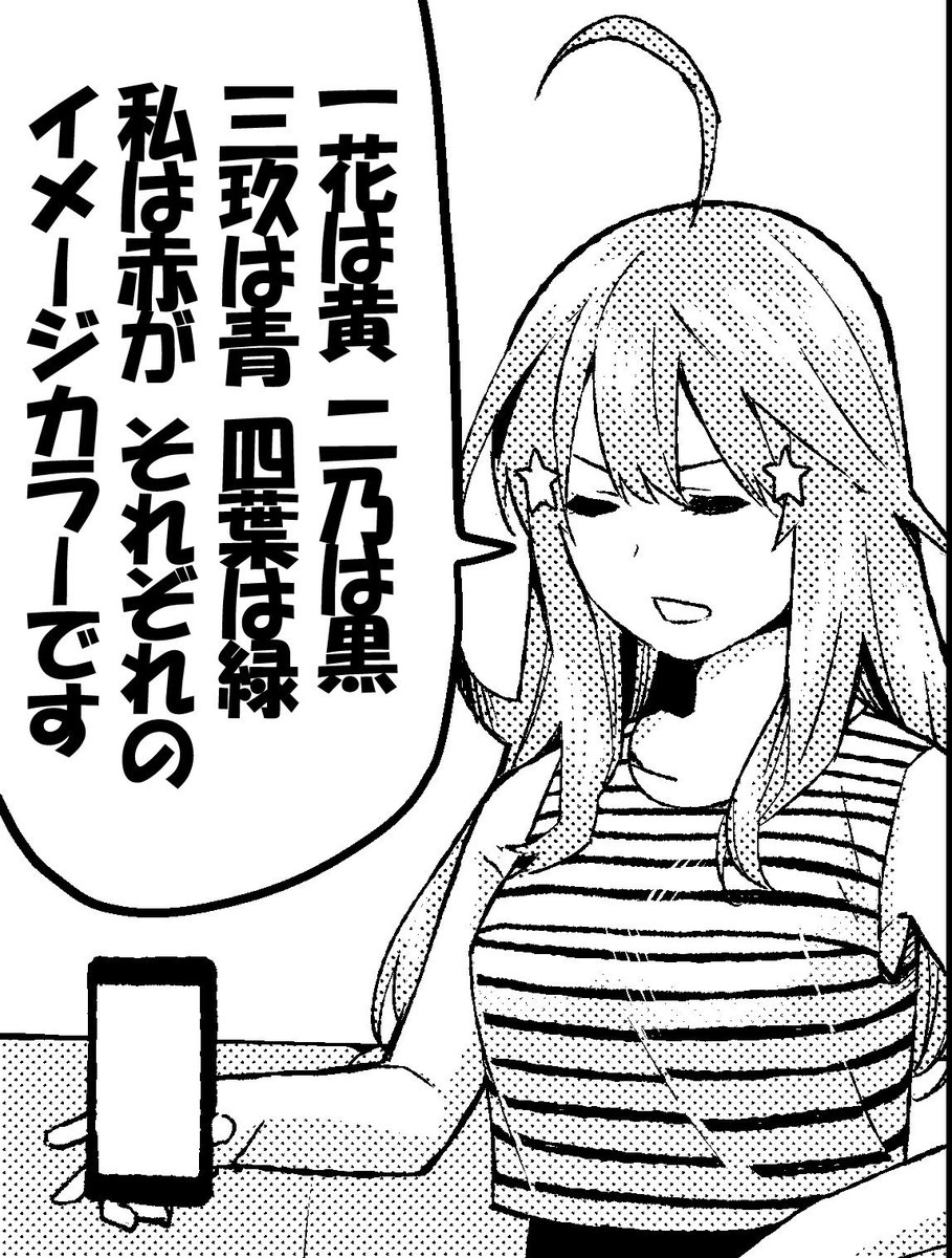 五等分の花嫁イメージカラー一覧は 作者インタビューからキャラごとの色の意味を紹介 キングダム感想まとめブログ