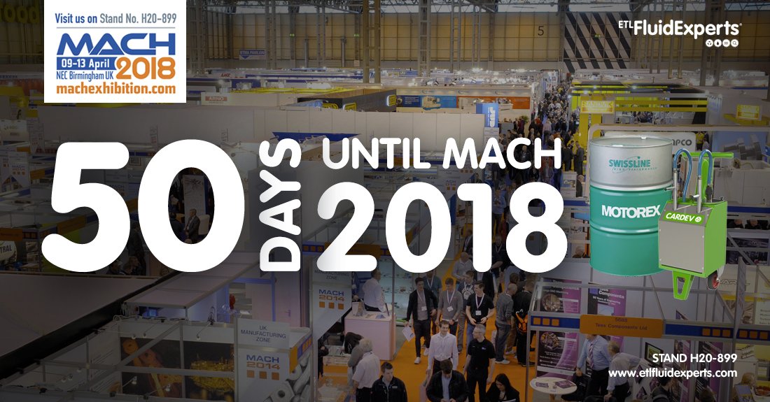 etlfluidexperts's tweet photo. Join us on STAND H20 – 899 to find out how ETL Fluid Experts can help reduce your waste costs.

Service. Equipment. Fluid.
#ETLFE #MACH2018 #ukmanufacturing #cnc #coolant #cleaning  @MACHexhibition 
.
.
Register Now > https://t.co/nv735aV8Oe https://t.co/W2GGmvEj0A