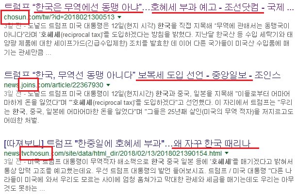 트럼프의 호혜세 경고의 진실.
"China and Japan and South Korea and so many other countries"
대 중국 미국적자= 3,752억 달러
대 일본 미국적자= 688억 달러
대 한국 미국적자= 228억 달러

이런 내용은 빼고,
조중동은 기사를 씁니다.
마치, 문재인 정부에 위기가 닥친 것처럼 말입니다.
.