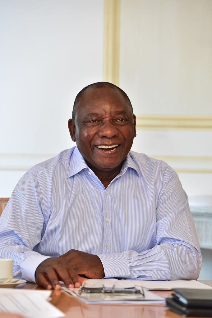 GovernmentZA's tweet image. President @CyrilRamaphosa putting final touches to his speech as he prepares to deliver his first ever, State of the Nation Address. #SONA2018
