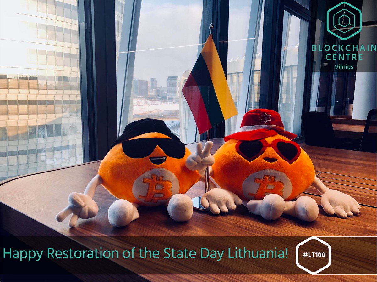 Happy 100th birthday Lithuania! Best wishes from our office <a href="/BCGatewayEurope/">Blockchain Centre</a>! All best to our young #fintech and #blockchain community - the second 100 will be fascinating ride to the top! <a href="/nemeikstyte/">Egle Nemeikstyte</a> @tonyguoga @kunicnas #birthday #LT100 #RestoredLithuania100 #Lietuvai100