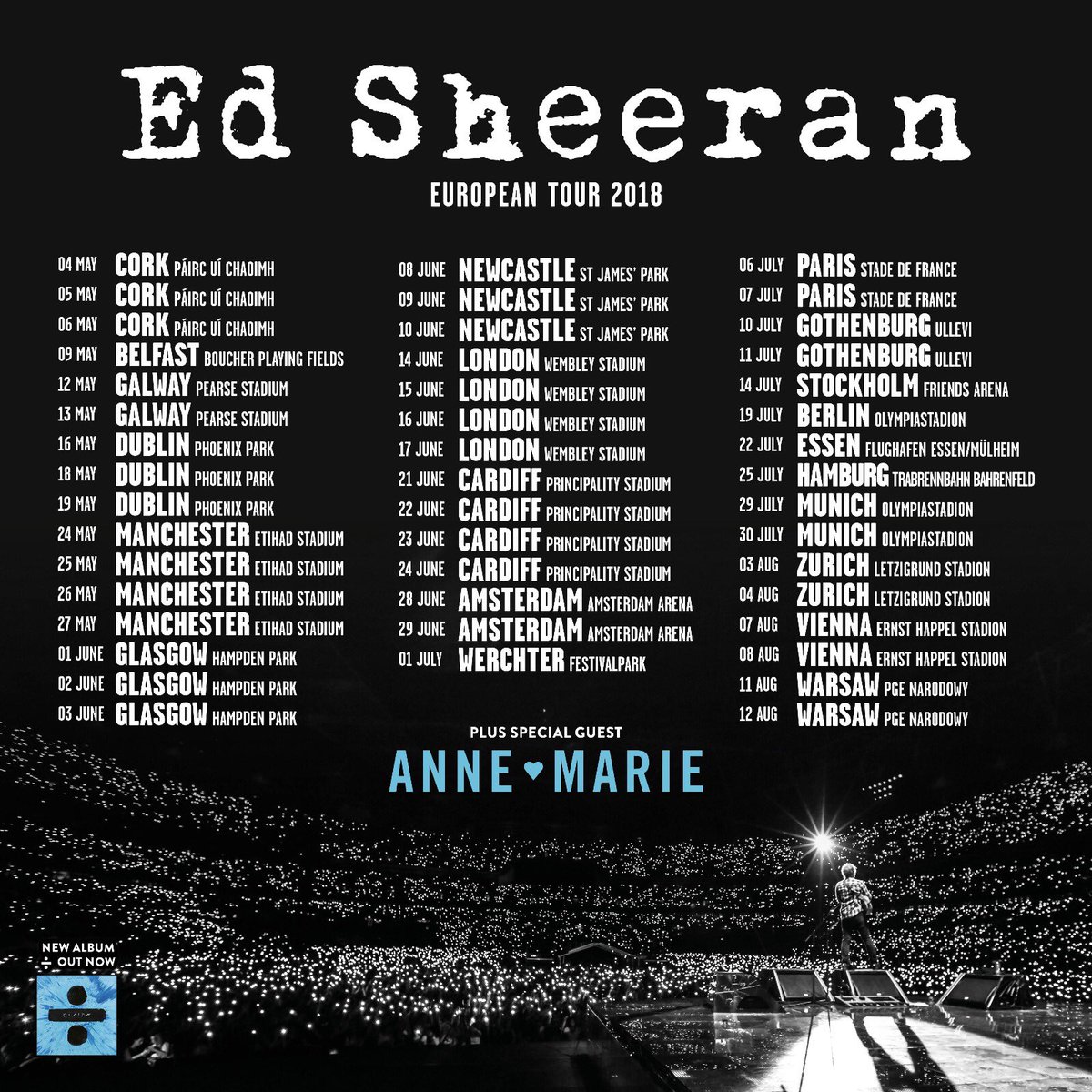 AnneMarie's tweet photo. THE SECRET IS FINALLY OUT. I am supporting my favourite human on tour this year! I can't wait @edsheeran ❤️❤️ this is gan be FUN! https://t.co/4sGnjecxcC