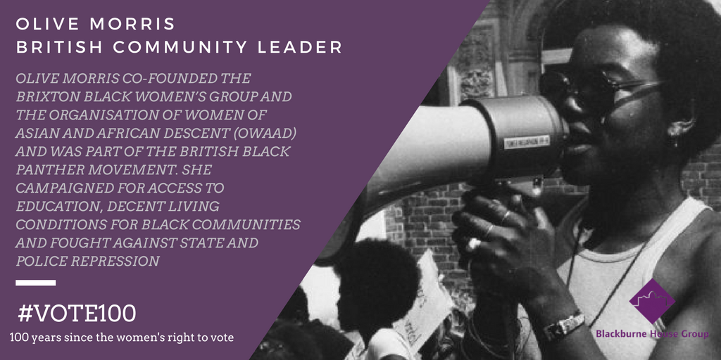 BlackburneHouse's tweet photo. Day Thirty-Two - Olive Morris
#daythirtytwo #vote100 #onewomeneveryday #OliveMorris #BlackburneHouse #futureisfemale #amazingwomen https://t.co/uYayPoXJu0