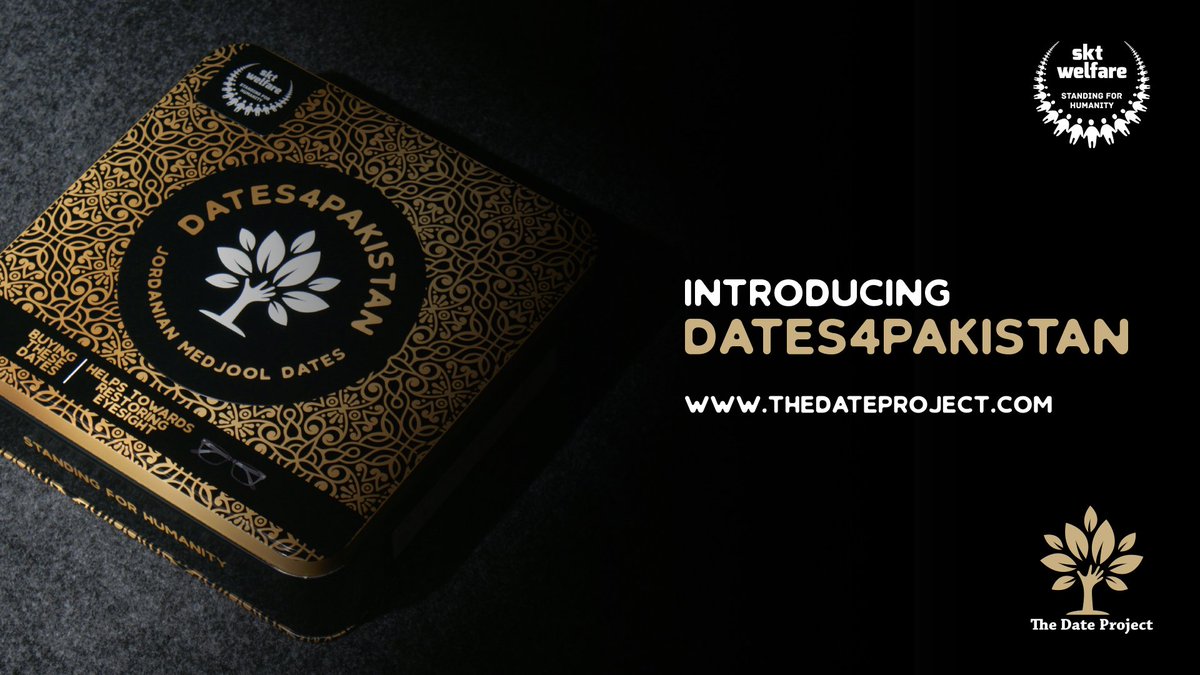 TheDatesProject's tweet photo. Introducing our 3rd BRAND NEW design for 2018
Dates4Pakistan
Each tin purchased from #SKTWelfare will help towards restoring eyesight for the poor and vulnerable in rural #Pakistan
https://t.co/hf8WK9HP7X
#TheDateProject #Dates4Pakistan #Eyesight #ThePerfectGift #Ramadhan https://t.co/pR0YyxbXEN