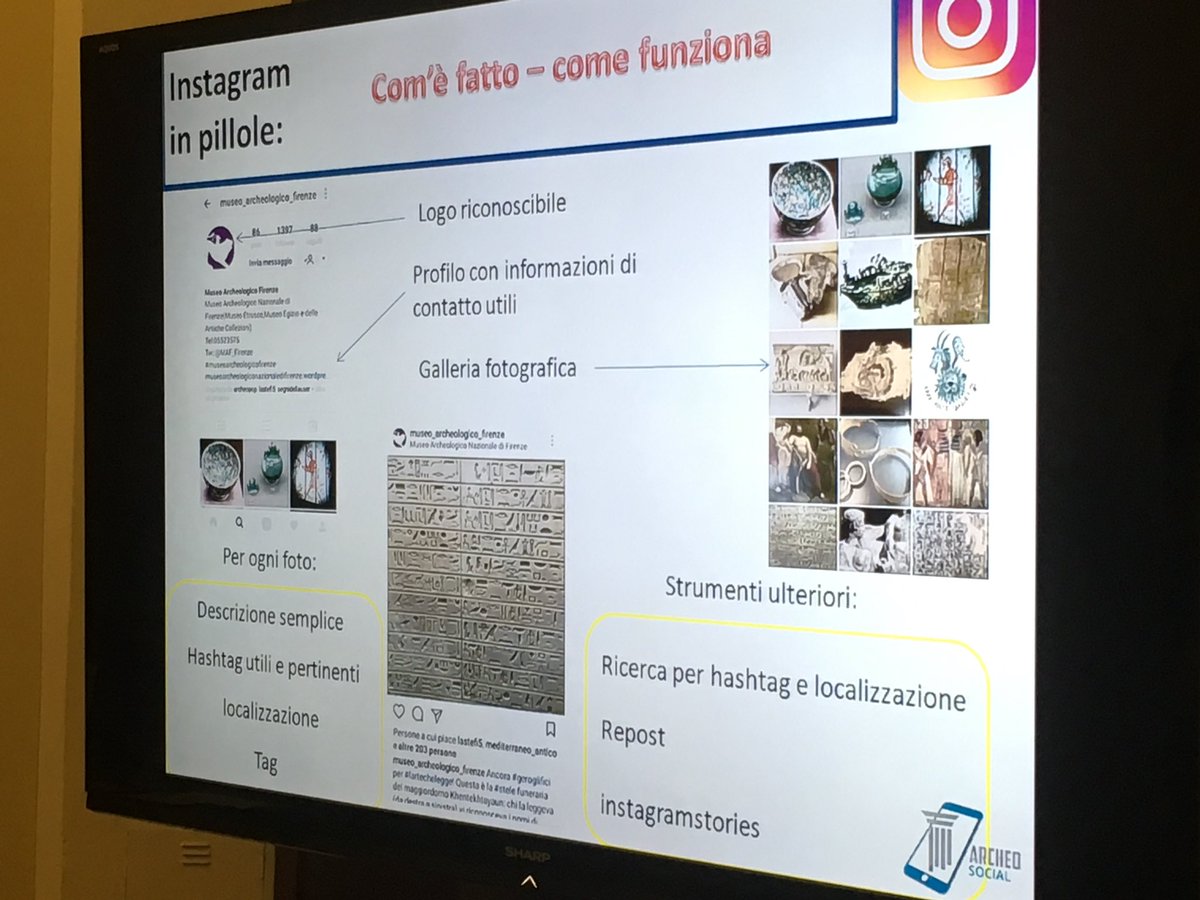 astridrome's tweet photo. 📷 Ad #archeosocial @maraina81 introduce @instagram e spiega come iniziare ad utilizzarlo per promuovere la cultura, soprattutto attraverso gli instameet di @igersItalia. Si parla anche di @InvasioniDigita @Fotoliberebbcc e del nuovo account @MiBACT https://t.co/1JqX7BY0Hw