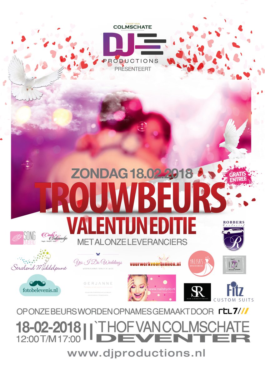 MarianKrook's tweet photo. @_DJproductions_ organiseert aanstaande zondag een trouwbeurs in Hof van Colmschate en ik ben erbij! De ideale mogelijkheid gratis advies in te winnen ;-) Zie ik je daar? Het is van 12.00 uur tot 17.00 uur. https://t.co/5G0IZLySUH
