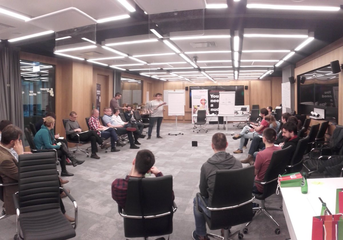 Absolutely great new <a href="/mBankpl/">mBank</a> location in Lodz is hosting today's workshop about technical debt. Thanks #mbank