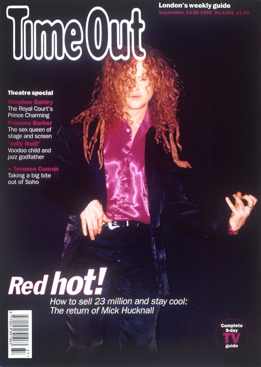 TimeOutPics's tweet image. Isn't it about time we put Mick Hucknall on the cover again? Check out this beauty from 1995. #TimeOutArchive @SimplyRedHQ