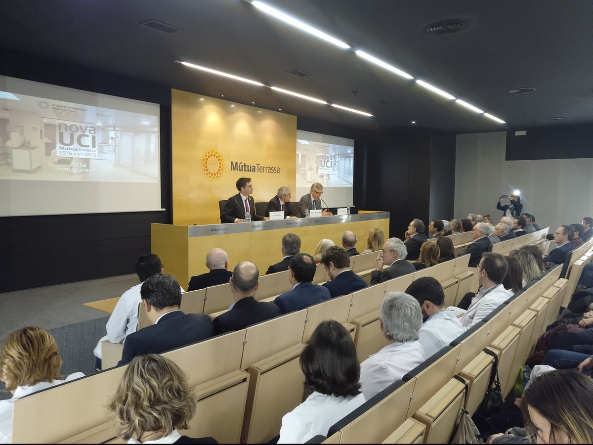Mutua_Terrassa's tweet photo. Acte d'inauguració de les noves instal•lacions de la Unitat de Cures Intensives de l'HUMT https://t.co/4fVw6mHE8r