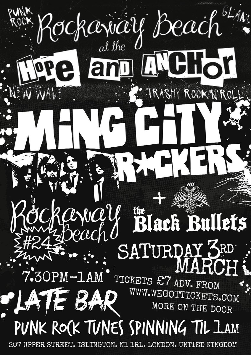 RockawayBeachLondon (@londonrockaway) on Twitter photo The Next Rockaway Beach Sat 3 March ....Gonna Be A Riot ..ADV TICKETS £7 ....wegottickets.com/event/423337 @ViveLeRock1 <a href="/GCPunkNewWave/">GC's Punk & New Wave</a> <a href="/Mingcityrockers/">Ming City Rockers</a> <a href="/TeamRockBelong/">Tante Allisa ragina</a> <a href="/RebellionFest/">Team Rebellion</a> #punk The Next Rockaway Beach Sat 3 March ....Gonna Be A Riot ..ADV TICKETS £7 ....wegottickets.com/event/423337 @ViveLeRock1 <a href="/GCPunkNewWave/">GC's Punk & New Wave</a> <a href="/Mingcityrockers/">Ming City Rockers</a> <a href="/TeamRockBelong/">Tante Allisa ragina</a> <a href="/RebellionFest/">Team Rebellion</a> #punk