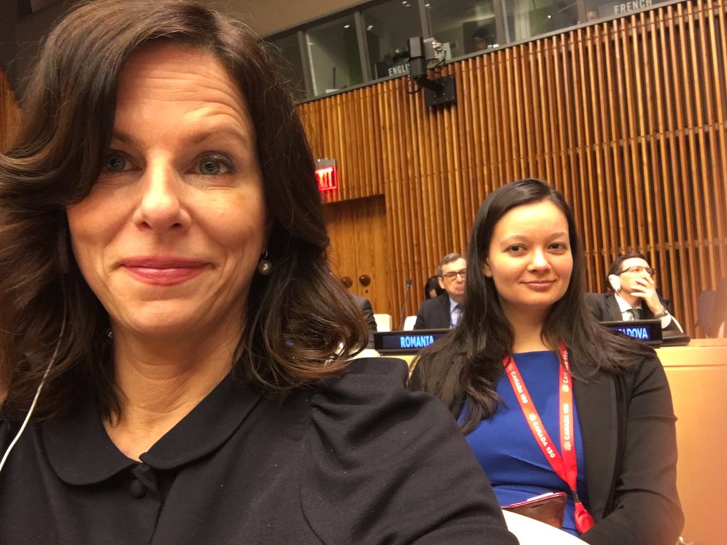 blais_louise's tweet image. As I get ready to make a statement on behalf of CANZ on #UNReforms, I'm grateful for our expert diplomats. Shout out for Karine!