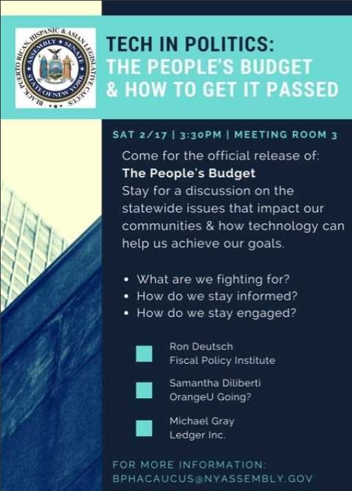 SDiliberti's tweet image. Excited to join the @BPHACaucus&apos; #TechInPolitics event tomorrow to discuss @OrangeUGoing + how to get more #NewYorkers engaged! #civictech #Albany #HourNewYork #OUGBronx