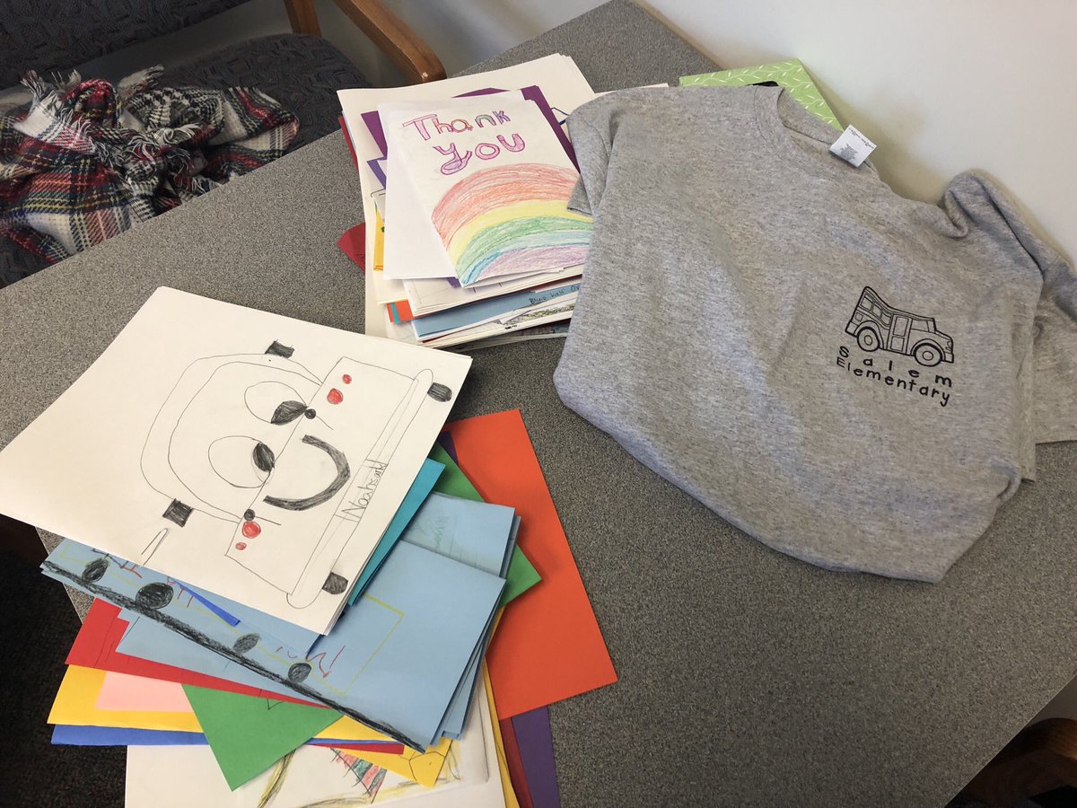 SalemElementary's tweet image. To continue the love, we cannot wait to share these cards of appreciation and T-shirt’s with our amazing drivers! #LoveTheBus @WakeBus @WCPSSTeam @SWAWCPSS
