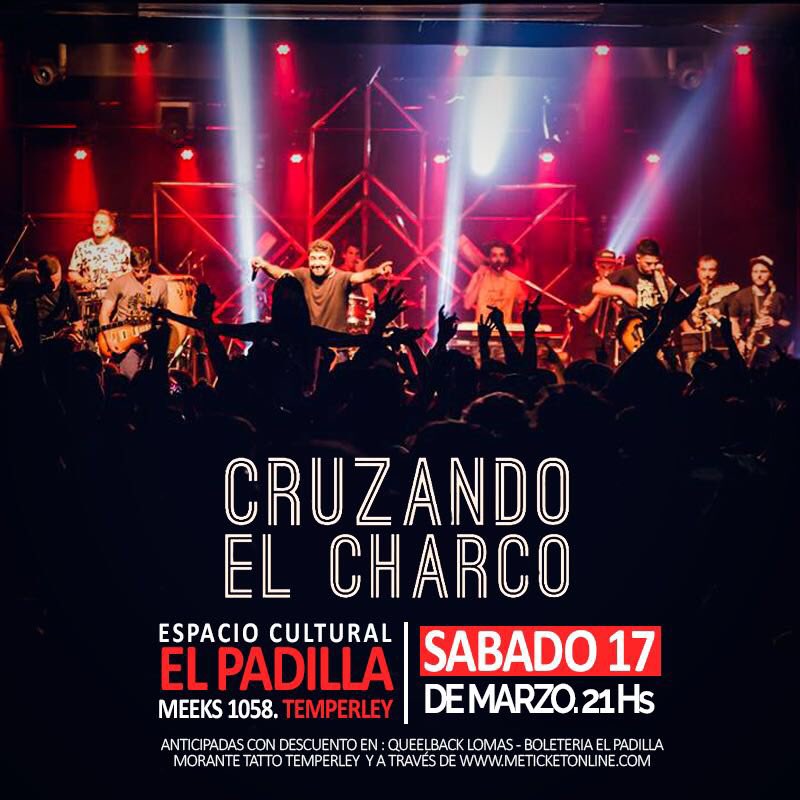 Desembarcamos en TEMPERLEY!!!
Sábado 17 de Marzo - El Padilla (Meeks 1058)
Anticipadas en:
-Queelback Lomas
-Boletería El Padilla
-Morante Tatoo
-www.meticketonline.com