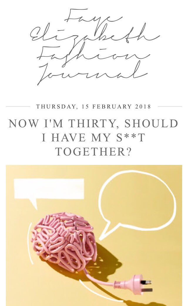 FayeElizabeth_'s tweet photo. New Post | Talking having my s**t together or not at thirty. #socialcommentary #blogged https://t.co/bNs0H7D0kl https://t.co/BiGsHuQce4