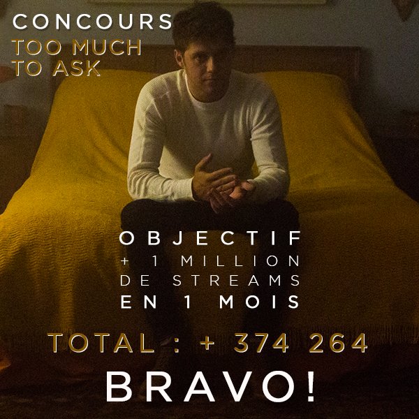 Team1DFrance's tweet image. Le #ConcoursTooMuchToAsk a prit fin ! Bravo à toutes et à tous ! La gagnante a été contacté par dm comme on l'a dit précédemment !