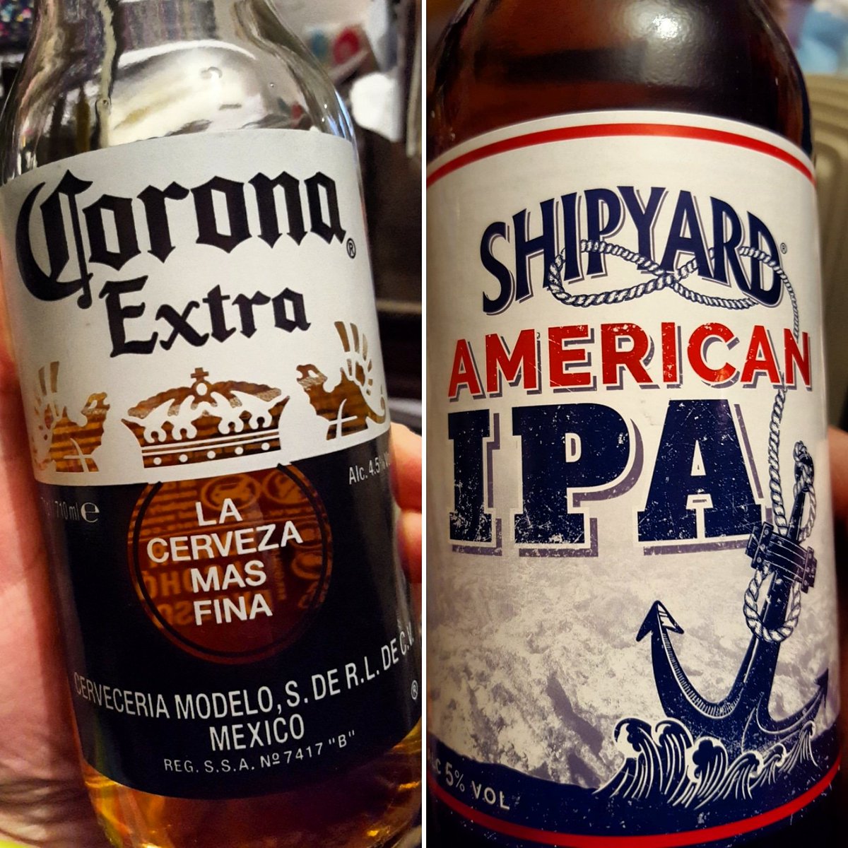 GumOnMyShoeBook's tweet photo. #coronaextra cos my bestie is in #Mexico right now. #shipyardIPA cos she's from #Portland #Maine! https://t.co/WXQMNrzqhc