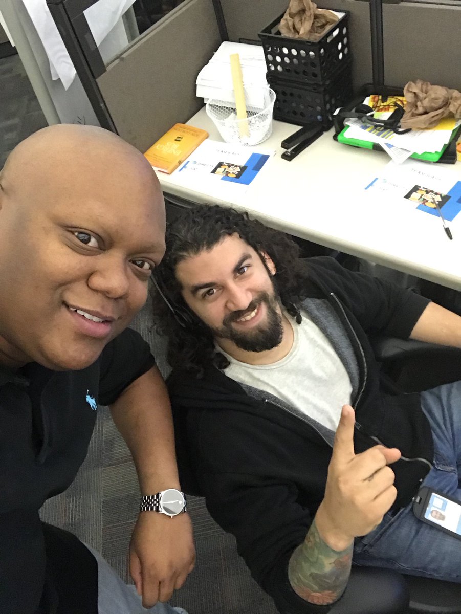 DrewsDynasty1's tweet photo. Getting the day started with positive energy from my bro @teamagonzocala    Sharing and learning. #Teamwork  #Miami-Detroit. @cj5951Cat  #Ocala2018 #TuggleNationhasFun @teamagonzocala https://t.co/iHR34v6qW0