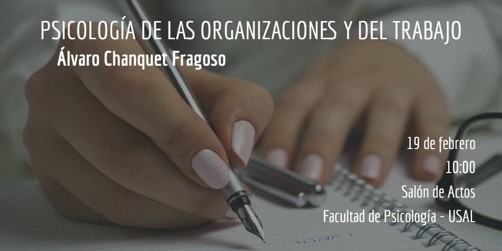 Os recordamos que mañana lunes habrá un taller sobre Psicología de las Organizaciones en nuestra Facultad.