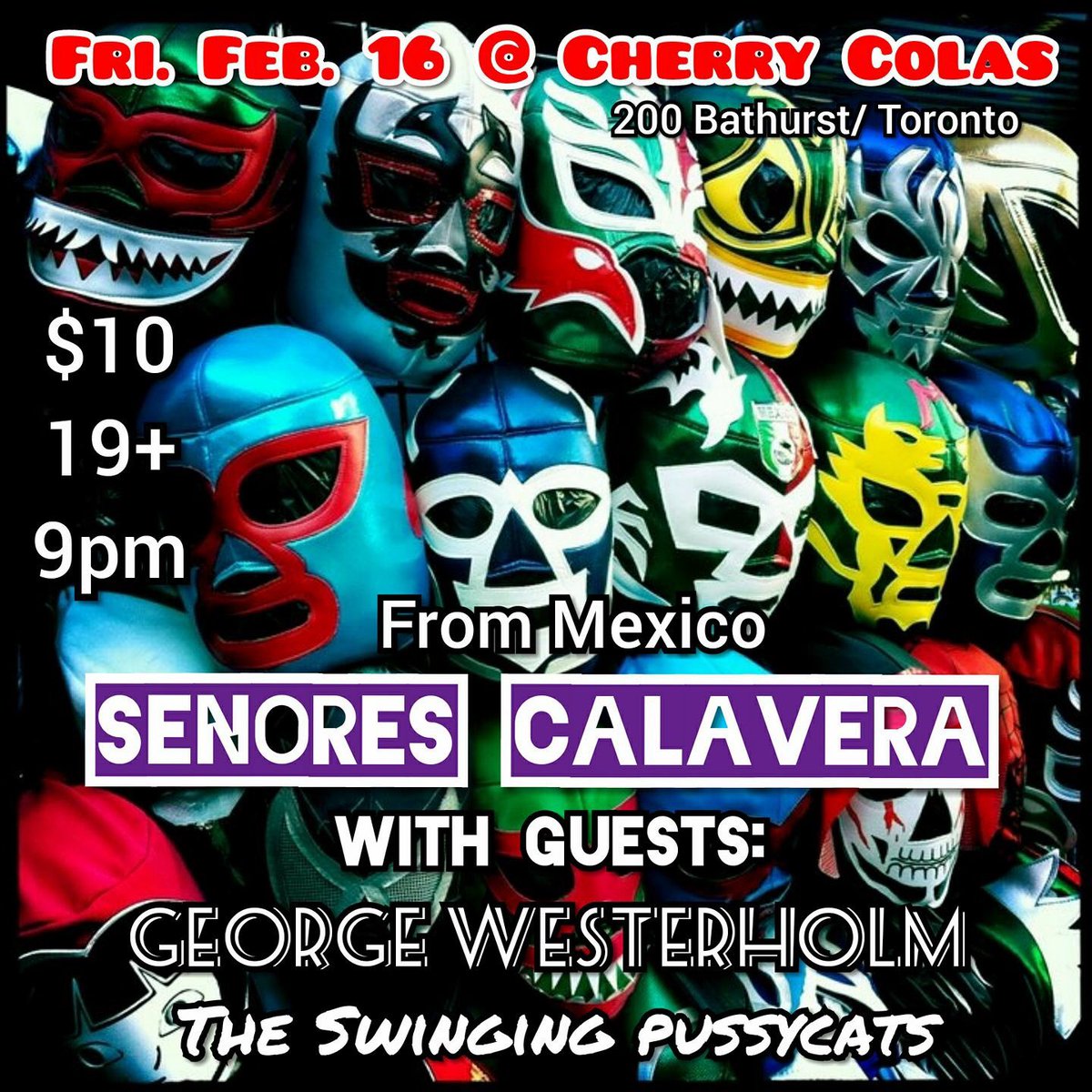 TheCatsTO's tweet photo. Join #TheSwingingPussycats @TheCatsTO @sassy_hijinx, George Westerholm @WildWesterholm and Los Senores Calavera @senorescalavera @Cherry_Colas tonight! Don’t miss the fabulous mix of #surfmusic! #Fun!#surftastic #liveentertainment!
#livemusic #rockandroll #indierock #torontomusic https://t.co/5DRQoAxzwj