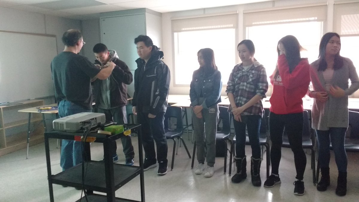 Ahsennase's tweet photo. Spoke with students @TrudeauSoar of P.E.T SS this morning. Explained that I didn't have an eagle feather because I hadn't been "gifted" with one. This allowed me to open up the conversation about cultural appropriation &amp; other social issues. #yrdsbfnmi @agawap Great Kids! nia:wen https://t.co/V1byxJjKfG