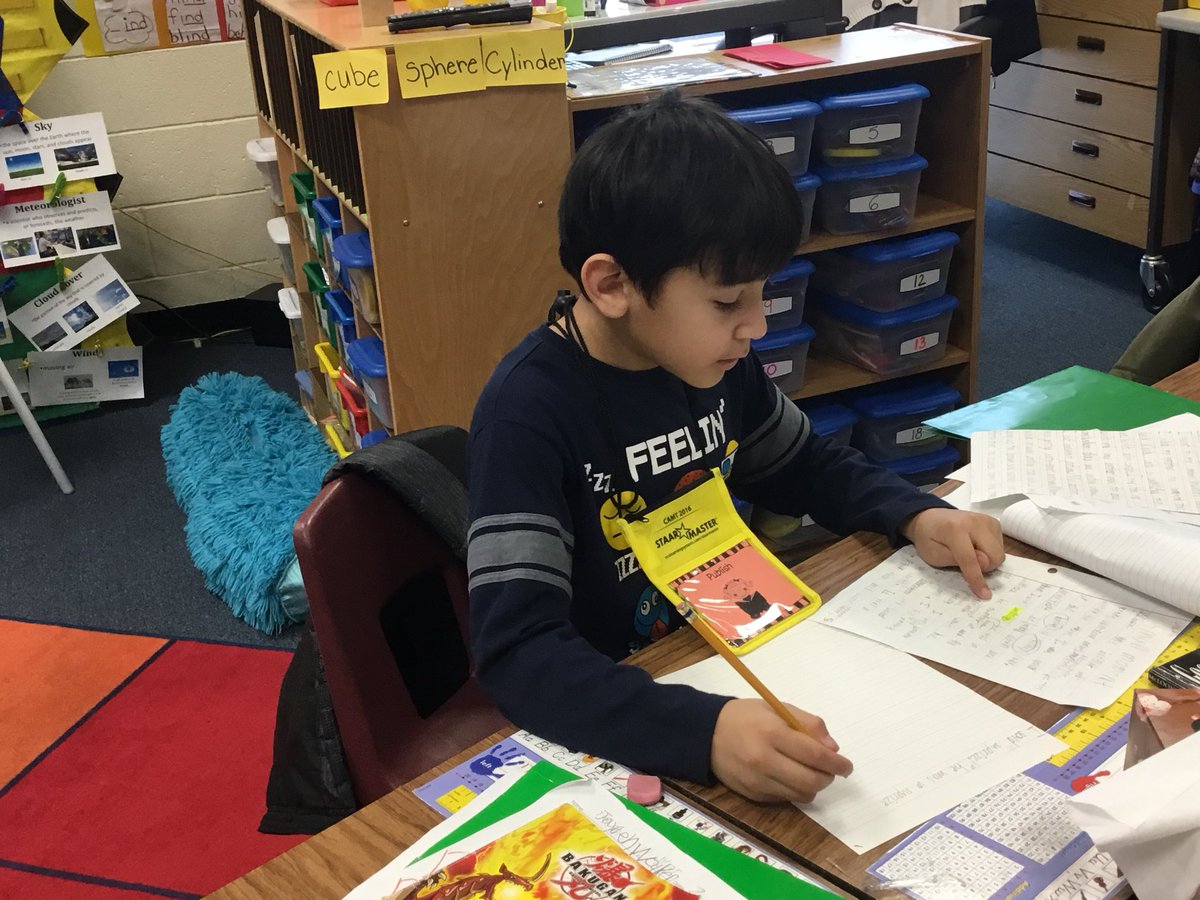 Martinez_2nd's tweet photo. S’s are hard at work for publishing day!  They use their writing process cards held by lanyards as they move through the writing process. Exciting day! @HewittElem https://t.co/hPEKOKerFQ