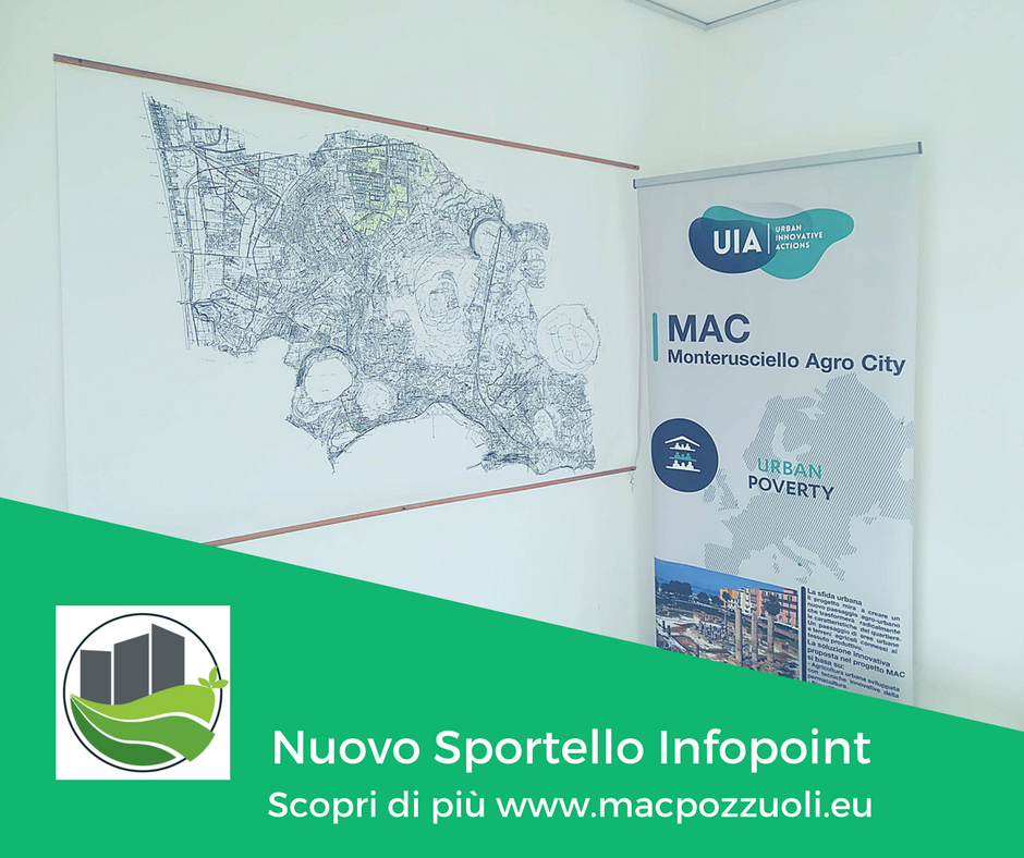 A breve verrà attivato un nuovo punto informativo nel quartiere di Monterusciello per promuovere tutte le attività del progetto MAC. #staytuned #workinprogress #MonteruscielloAgroCity #MAC #Pozzuoli #UIA #Europe #urbaninnovation #1stUIAcities #urbaninnovativeactions #UrbanPoverty