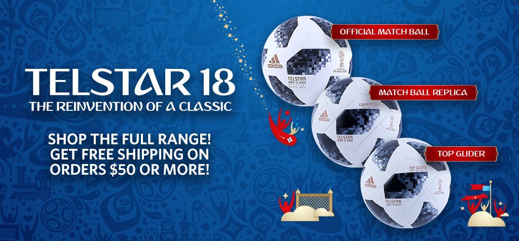 Esquiar Permanecer de pié Subvención FIFA World Cup в Twitter: „At Russia 2018, the adidas Telstar 18⚽️ will  feature in every #WorldCup match!🏆🇷🇺 Don't miss your chance to have the  official ball of football's showpiece event. Offer