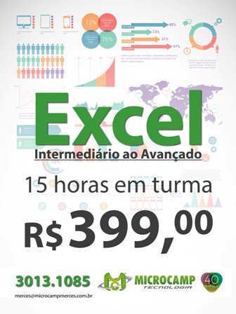 mcmerces's tweet photo. Curso de Excel do básico ao Avançado:
Amplie seus conhecimentos e aprenda a utilizar os principais recursos da Ferramenta em 15 horas.

Turmas de Segunda a sexta-feira das 19:00 as 22:00 e aos sábados das 08:00 as 11:00 horas. https://t.co/8w66urkxzk