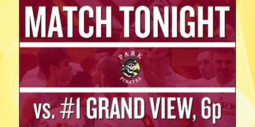 ParkUniversity's tweet image. TONIGHT: @ParkPirates Men’s Volleyball (6-3) vs. #1 Grand View (9-1)
When: 6 pm
Where: The Breck
What: GET LOUD AND BEAT THE VIKINGS!!!
Bring friends tonight. Lose your voice. Show your #ParkU pride. Our Pirates need your support for this game! This is a big one! #ProtectTheBreck