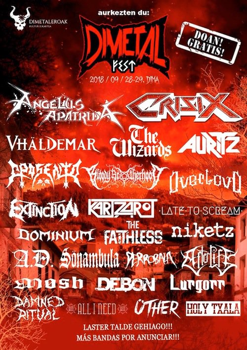 25 talde konfirmatu ditu dagoeneko <a href="/dimetalfest/">Dimetal Fest</a> jaialdiak. Azken bostak falta dira! Zerrenda osoa albistean duzue herrikoburdina.eus/dimetal-fest-b… <a href="/dimetaleroakke/">Dimetaleroak Kultur Elkartea</a> <a href="/Overloudband/">Overloud</a> <a href="/AfterLifeBilbao/">After Life</a> <a href="/AinBand/">All I Need</a>