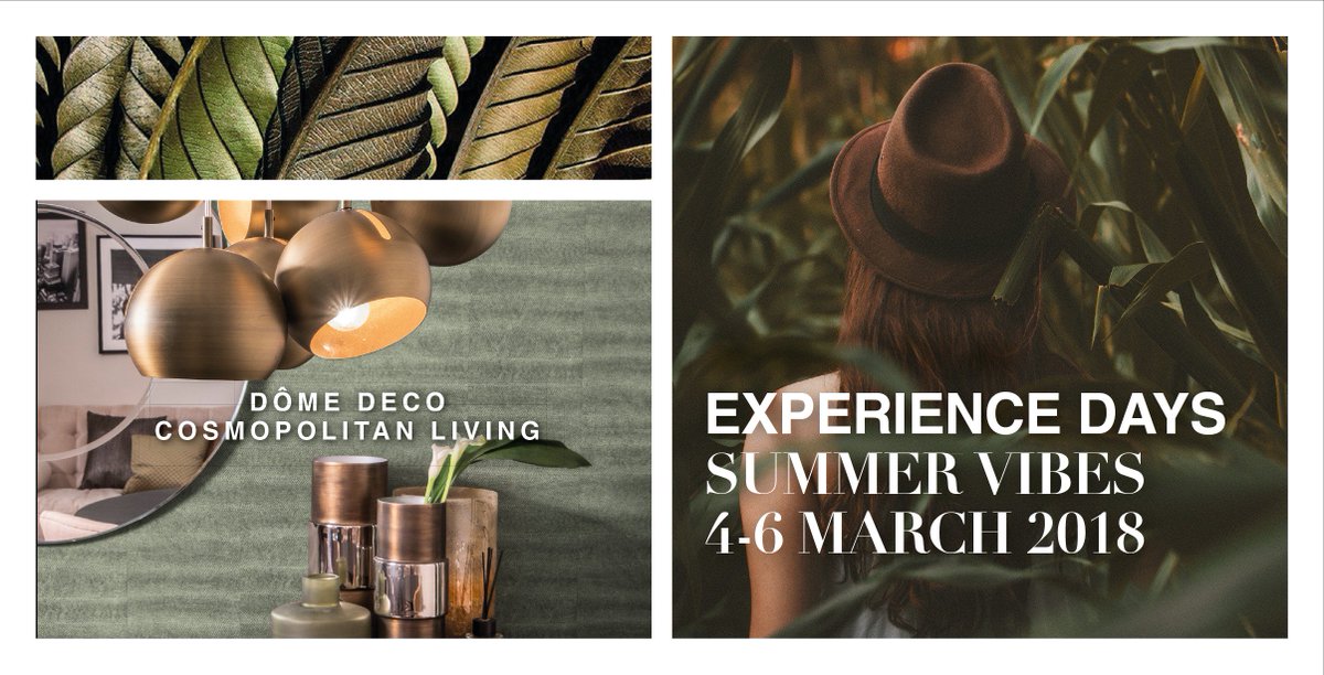 DomeDeco's tweet image. Mark your calender! Discover the ultimate Summer trends during our EXPERIENCE DAYS from 4 to 6 March! #summer #trends #cosmopolitan #domedeco

Subscribe now: domedeco.com/professionals/…