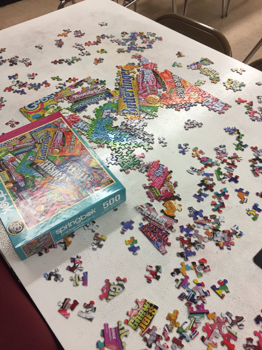 cuneomare's tweet photo. 6th graders conquered this shimmering Lenticular puzzle and are hooked! #yellinwtd https://t.co/rqKQcje0Om