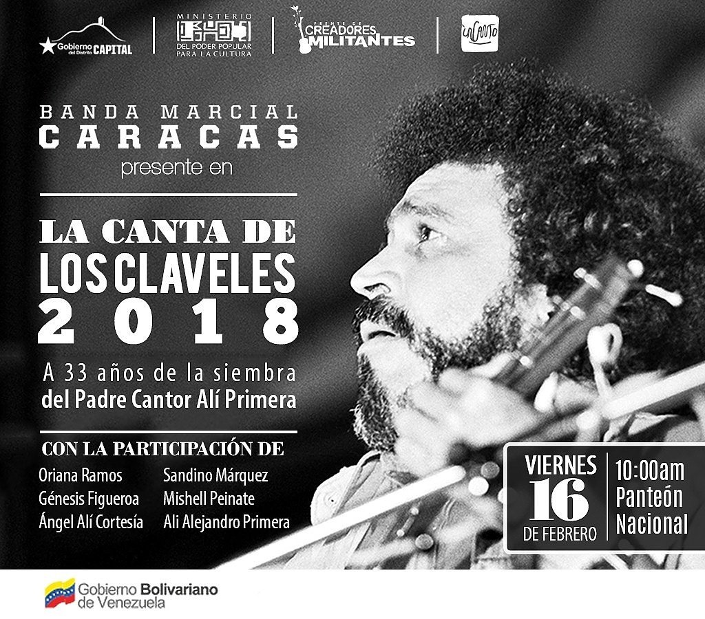 BandaMarcialCcs's tweet photo. 🎼 #AliPrimera representa el sentimiento unitario de un pueblo, el reconocimiento del hombre más allá de la ideología, el ideal Bolivariano y la posibilidad cierta de que labremos un destino socialista y una cultura de paz para el mundo.💛💙❤ 🎶Hoy honraremos su legado. 📯 https://t.co/oDoibEaXh7