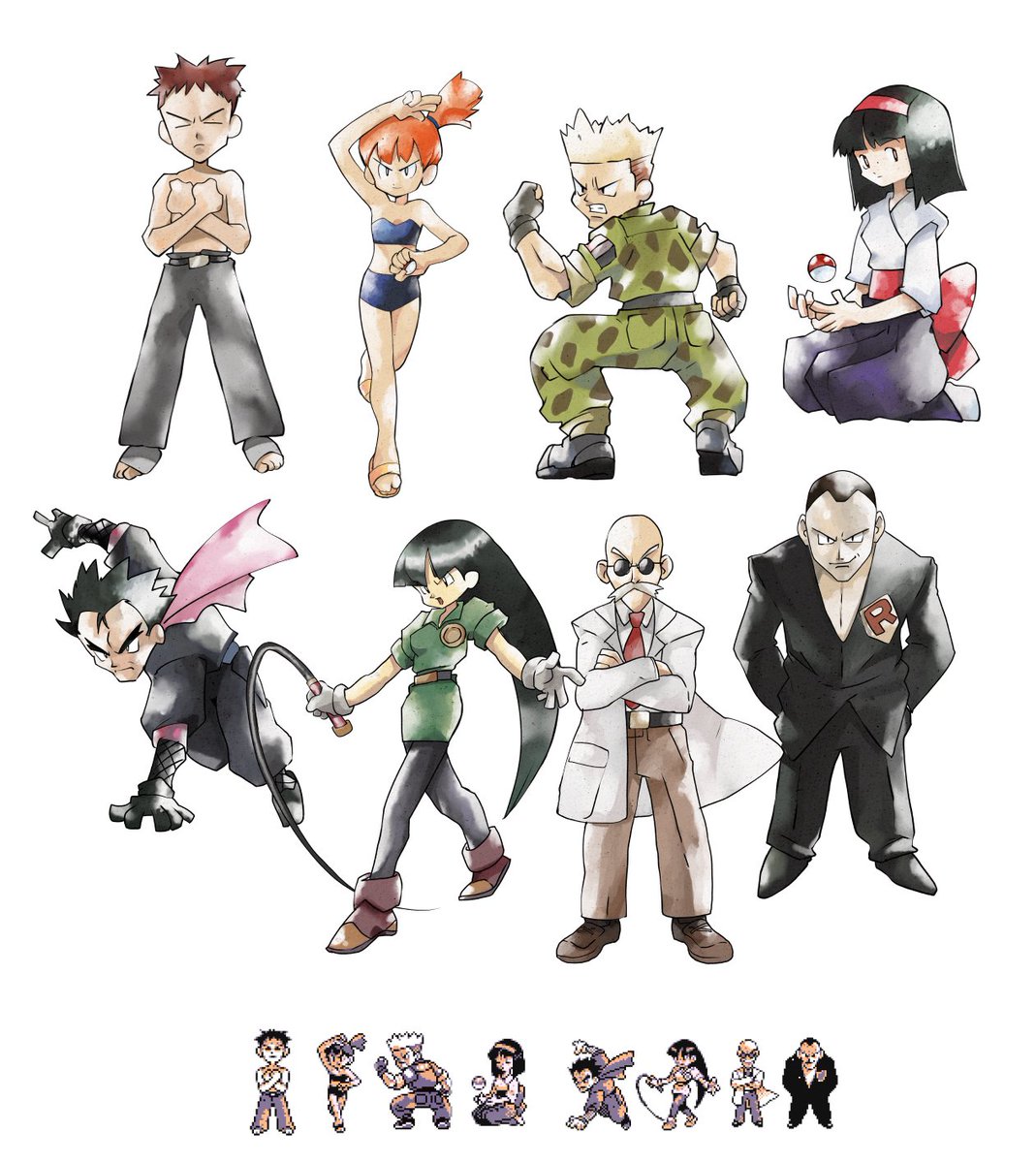 an oldie, but I matched Ken #Sugimori 's old style and re-drew his spr...