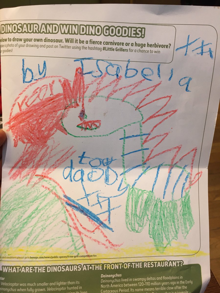 markbennettart's tweet photo. Stegodiplorex by the volcano by Isabella! #LittleGrillers https://t.co/By1cVW30eY