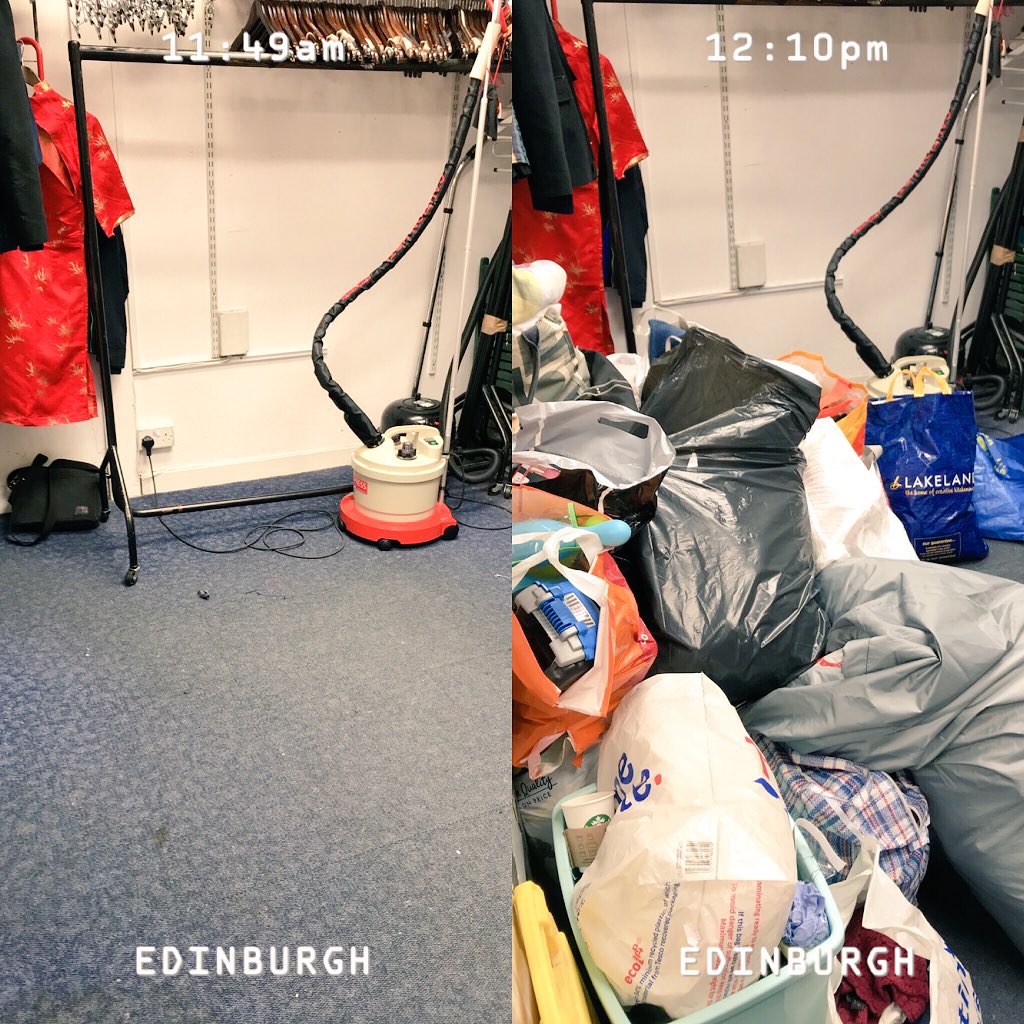ShelterNicolson's tweet photo. Perfect example of how quick things change up in a charity shop 😂 .. these two photos 20 mins apart.
Some many bags of goodies to get through!
#charity #charityshoplife #donations #edinburgh #shelter #timetogetstuckin https://t.co/6xFl5ZaWgc
