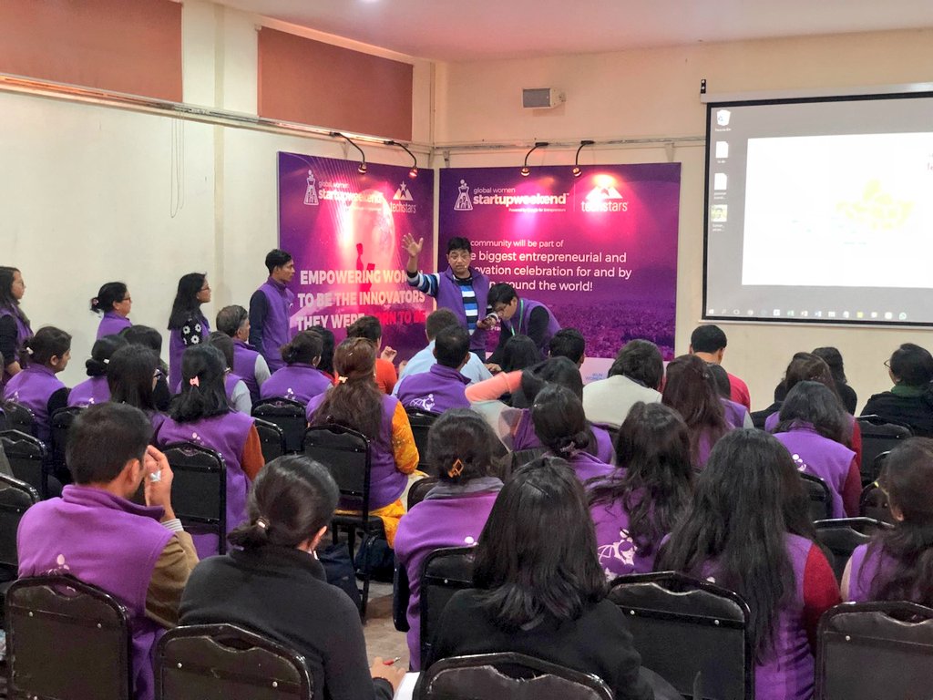 UNDPNepal's tweet photo. STARTED: #GlobalStartUpWeekend takes off in Kathmandu, with more than 50 girls and women presenting startup ideas championing the #SDGs! @GlobalSWWomen @nehub_ @techstars @NLab_WV @renaudmeyer @SophieKemkhadze https://t.co/EEcLj39tSE