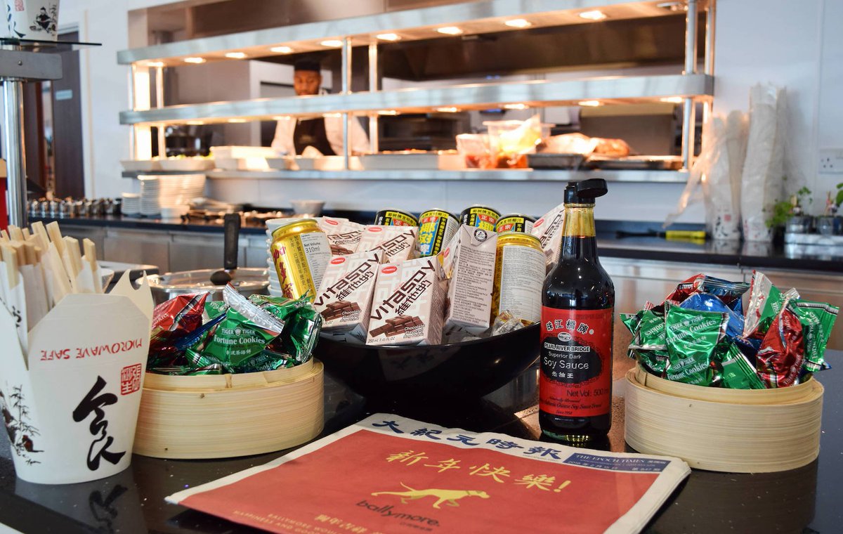 GraceAndFlav's tweet photo. Happy Chinese New Year 2018 from all of us at Grace &amp; Flavour 🐶🎆 https://t.co/ED29xs1dhq