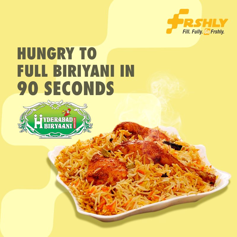 gofrshly's tweet photo. Bringing the flavors of Nizami cuisine all the way to the City of  Gardens.  Hyderabad Biriyani House coming to Frshly outlets in  Bengaluru. 
#GoFrshly
#foodies #foodgasm #foodporn #desifood #biriyani #nomnom #desifoodblogger #Bengaluru https://t.co/0Z80gvbUXO