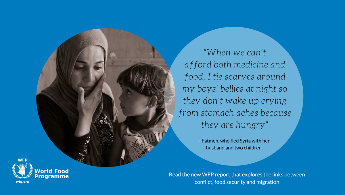 There is a direct link between food security &amp; migration. Food insecurity increases the likelihood and intensity of armed conflicts, impacting refugee outflows. ow.ly/5eGy30bs6fv