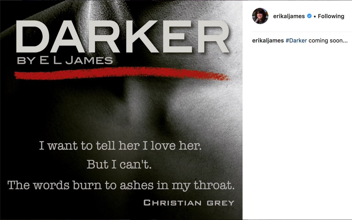 50Latersbaby's tweet photo. I want to tell her I love her. But I can't. The words burn to ashes in my throat. #Darker #FiftyShadesDarker https://t.co/8NjL1TDToX